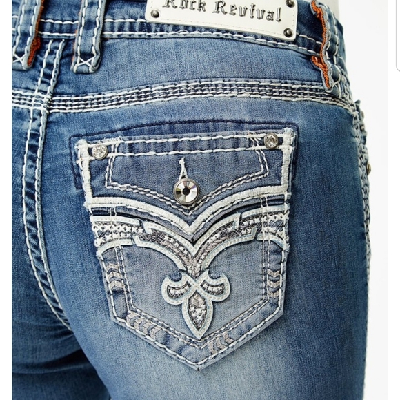 Nwt Rock Revival Olinda Skinny Jeans 